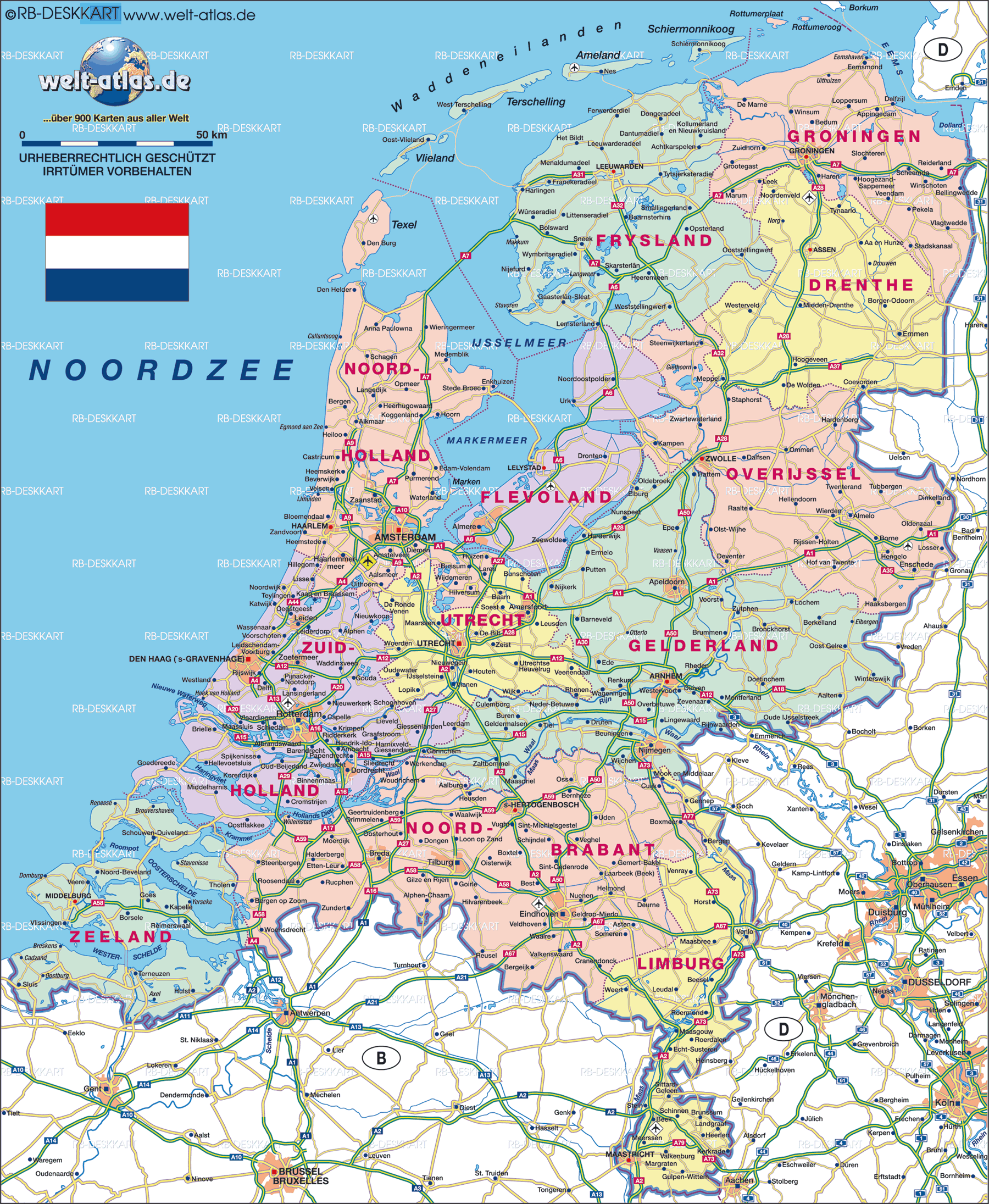karta belgije sa gradovima NIZOZEMSKA Karta Nizozemske – Autokarta – Zemljovid | Gorila karta belgije sa gradovima