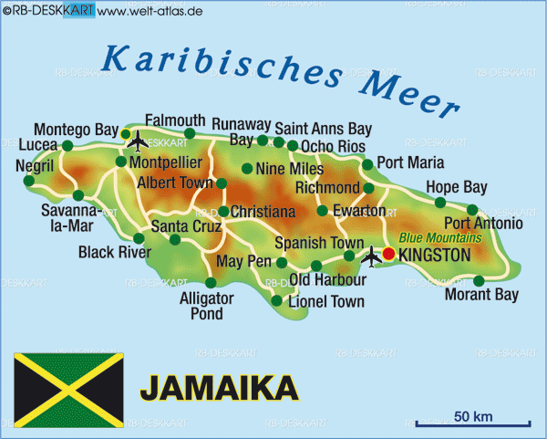 jamaica rivers map