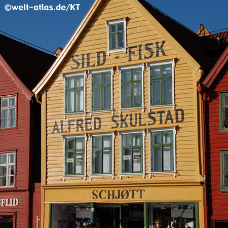 Kontorhaus in Bryggen, Tyskebryggen  in Bergen