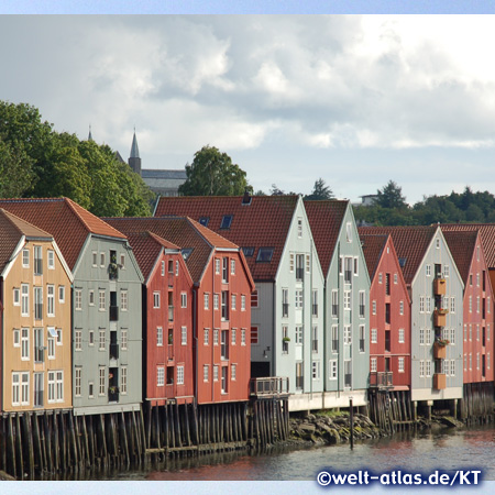 Old storehouses of Trondheim, Norway