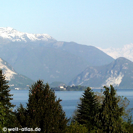 Blick auf den Lago Maggiore und Isola Madre, Cerro