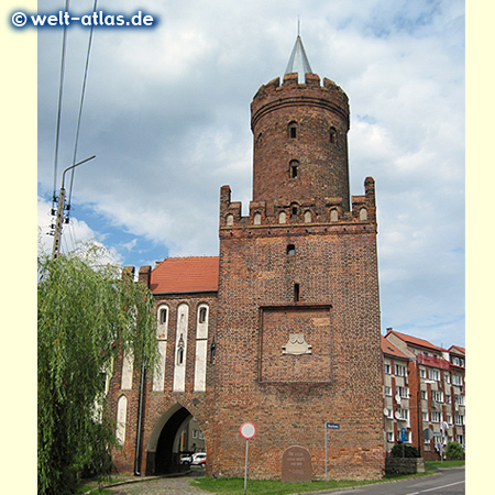 Wolinska Gate and Piastowska Tower of Kamień Pomorski, part of former town wall