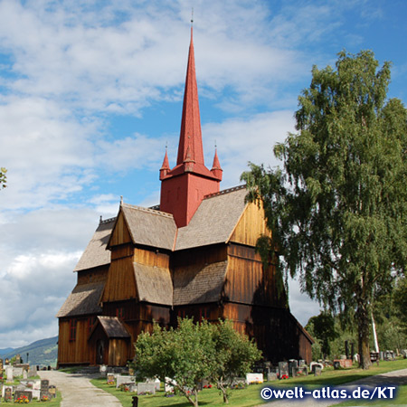 The Ringebu stave church, Norway