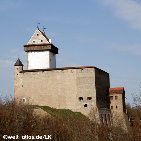 Hermannsfeste, Hermanni Linnus, Narva an der Grenze zwischen Estland und Russland