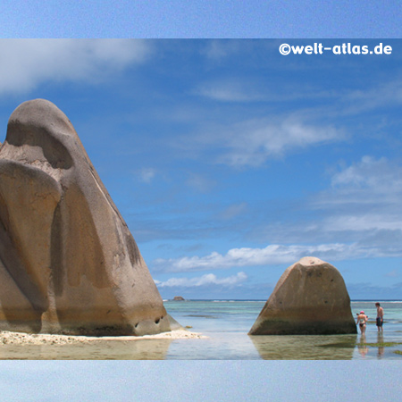 Anse Source d´Argent mit Granitfelsen