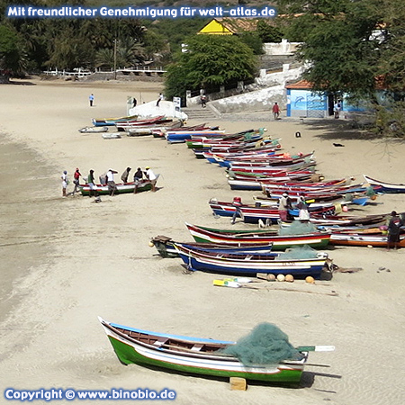 Praia do Tarrafal, the beautiful beach of the island of Santiago, Cape Verde