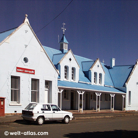 Church with blue roof