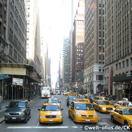 Yellow Cabs, 33rd Street, New York