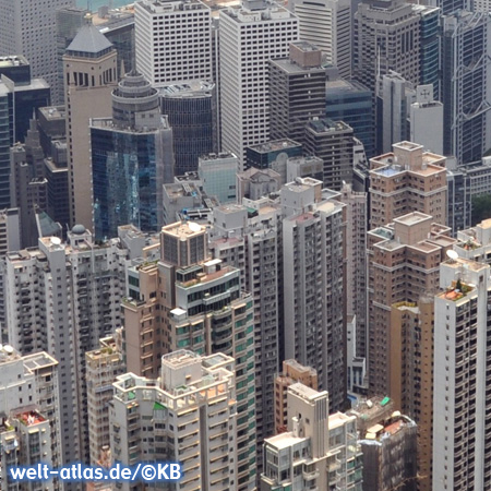 Blick in Hochhausschluchten, Hong Kong