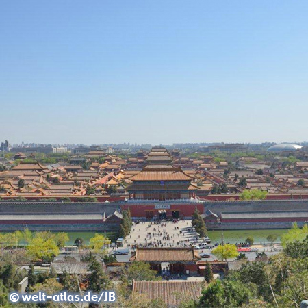 Blick vom Jingshan-Hügel auf die Verbotene Stadt 