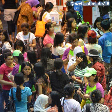 Hong Kong-Island, Treffen der philippinischen Hausmädchen