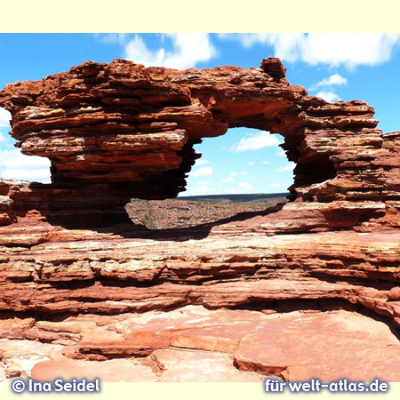 Fenster im Felsen – Kalbarri Nationalpark - Foto: Copyright Ina Seidel