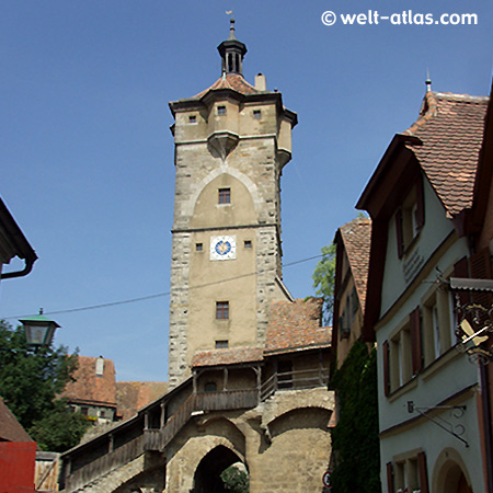 Rothenburg ob der Tauber, Spitalbastei - medieval old town in Middle Franconia