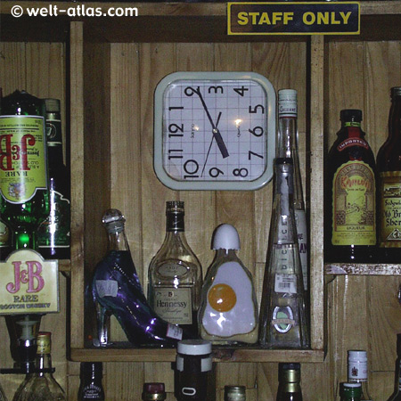 Clock in a pub, Lesotho