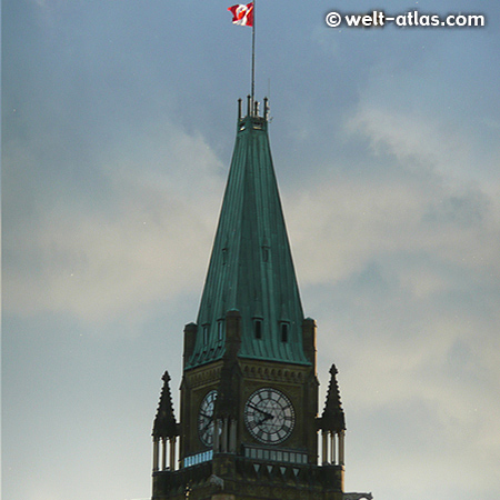 Uhr am Peace Tower, Parliament Buildings