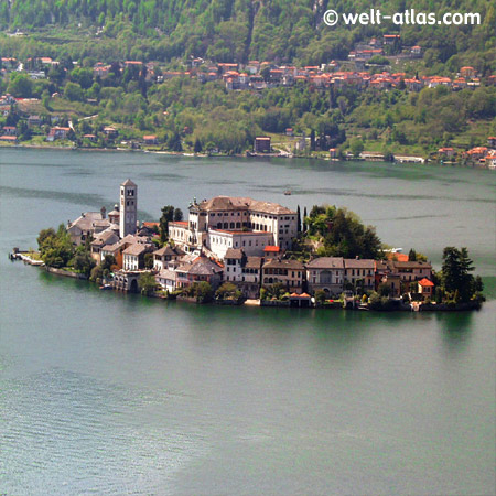 Ortasee und Klosterinsel San Giulio,Piemont, Italien