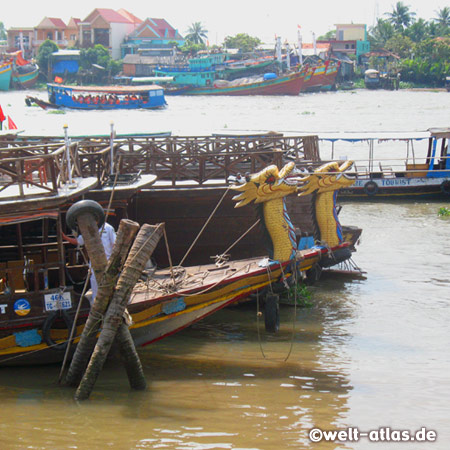 Hier im Hafen von My Tho legen die Ausflugsboote zu den Inseln im Mekong-Delta ab
