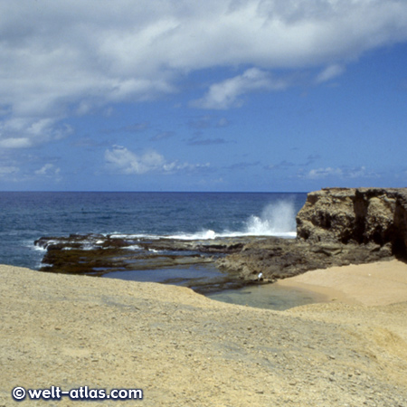 Barbados, Blow Holes in Little Bay an der Ostküste