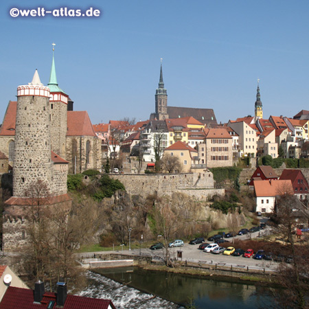 Türme der Stadt Bautzen, obersorbisch Budyšin in Sachsen