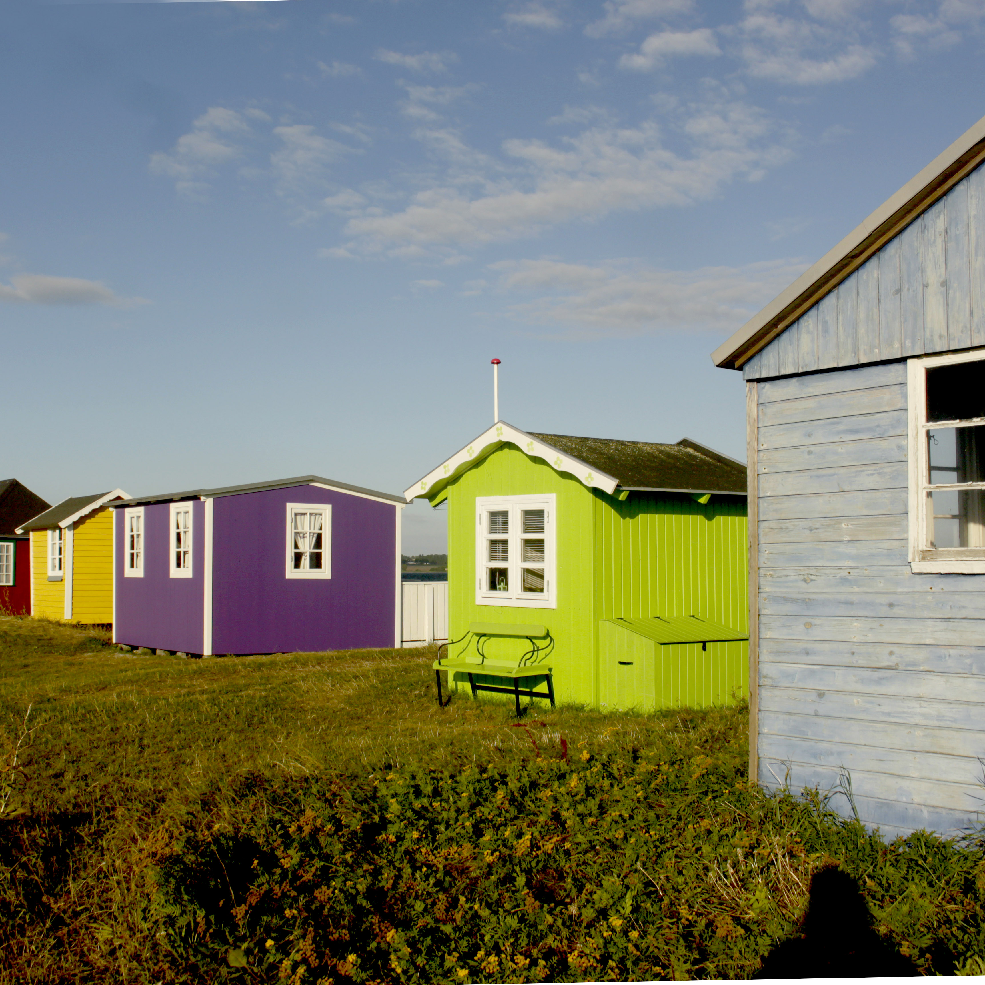 Beach houses near Aerøkøbing on Aerø island