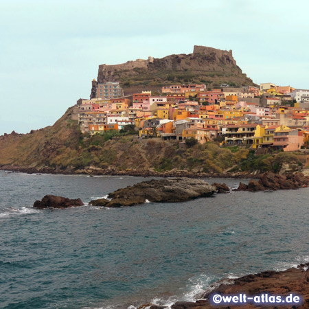 Old town and medieval castle of Castelsardo on the Gulf of Asinara