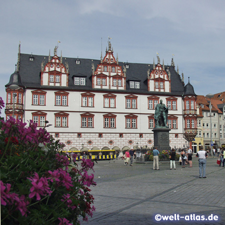 Stadthaus and Prince Albert Memorial, Market Square, Coburg