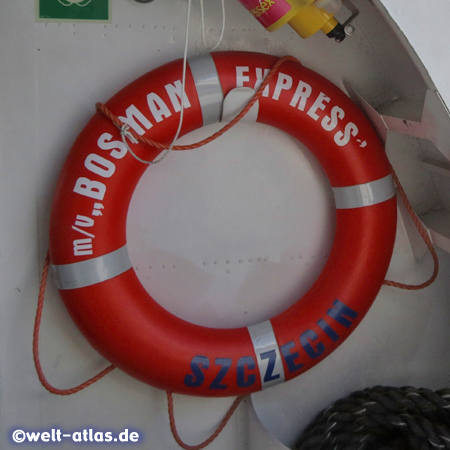 Mit dem Tragflügelboot Bosman Express von Świnoujście nach Stettin