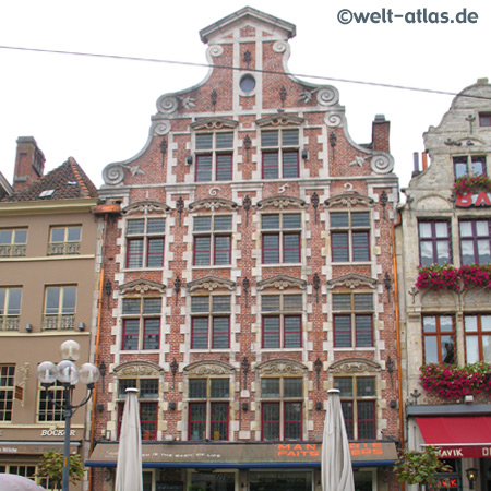 Schöne Fassade am Korenmarkt, Gent