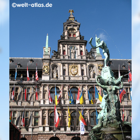 Town Hall and Brabo Fountain of Antwerp