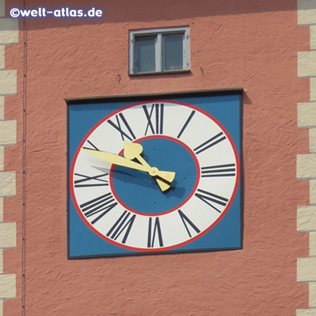 Clock at the tower of the town hall of Eichstätt