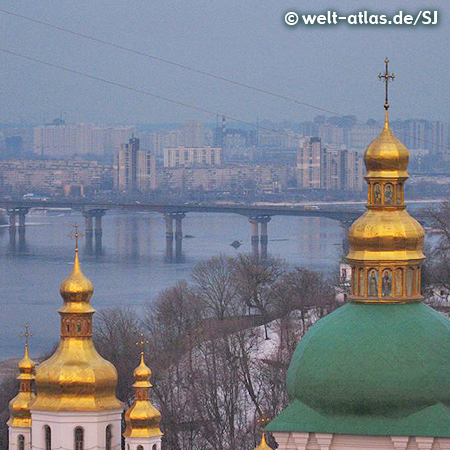 Golden towers, Monastery of the Caves, Kiev, UNESCO World Heritage Site