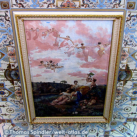 Ceiling painting in Achilleion palace of the Empress Sisi in Corfu