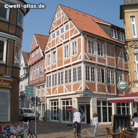 Timber framed historic town of Jork in the "Altes Land"