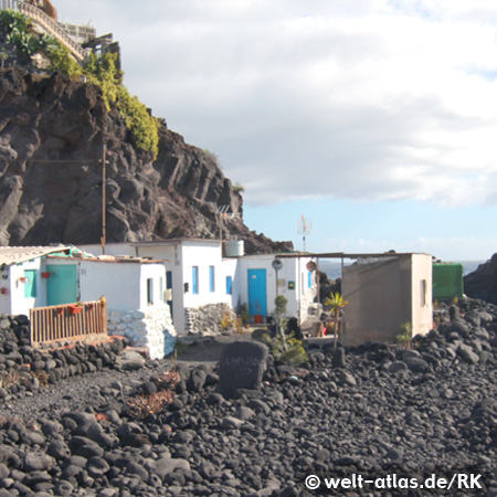 Strandhütten auf La Palma Kanarische Inseln