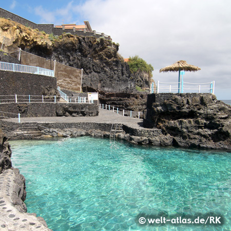 Charco Azul, Meerwasserschwimmbad, La Palma, Kanarische Inseln
