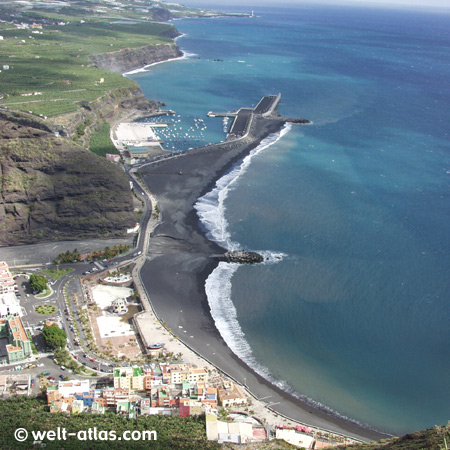 La Palma, Blick auf Tazacorte vom Mirador El Time