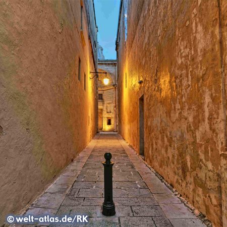 Gasse in Mdina ( Stadt der Stille), Malta