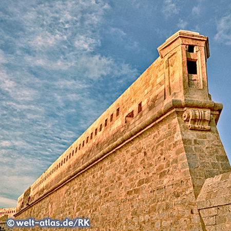 Demi bastion of upper St. Elmo Fortress, Valetta