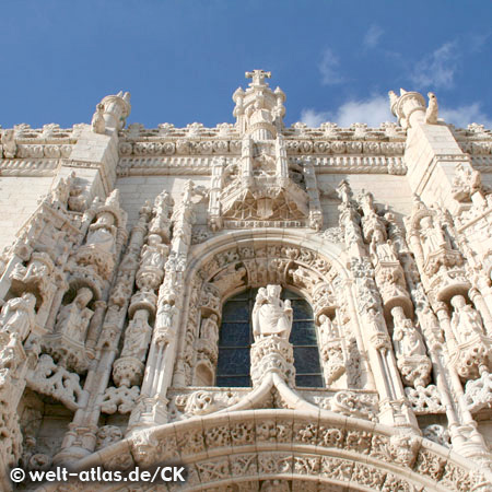 Front of Monastery dos Jerónimos, Lisbon, PortugalLate gothic, Unesco world heritage