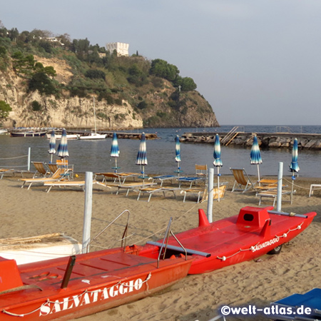 Beach of Lacco Ameno on the island of Ischia