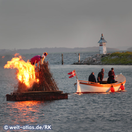 Santa Hans fire in Ebeltoft, Danmark