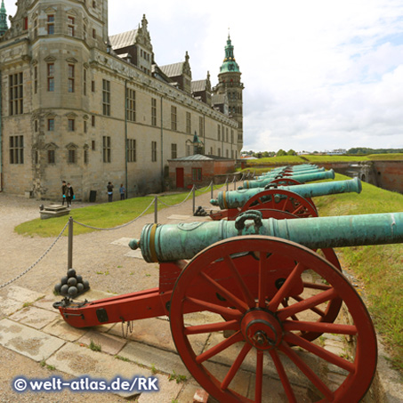 Kanonen von Schloss Kronborg, Helsingör, Dänemark