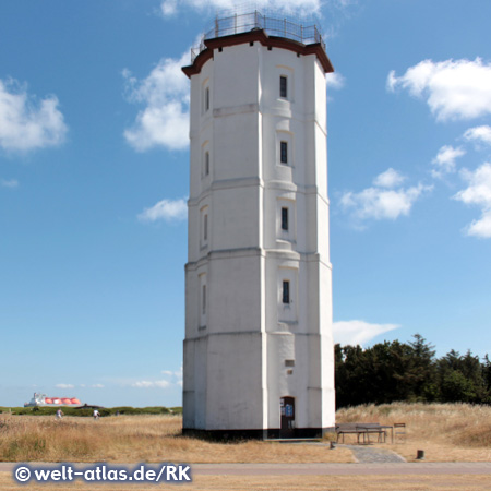 Alter weisser Leuchtturm von Skagen, Dänemark