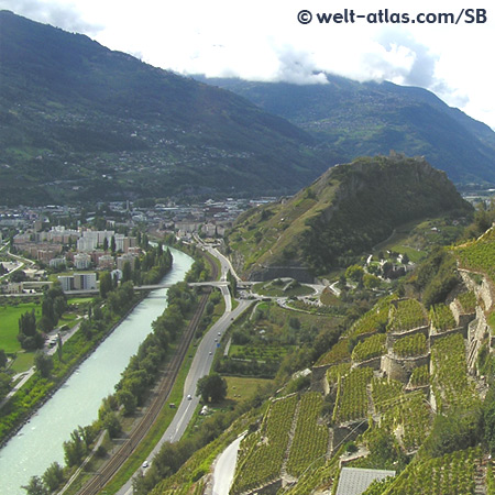 Die Weinberge von Sion, Sitten