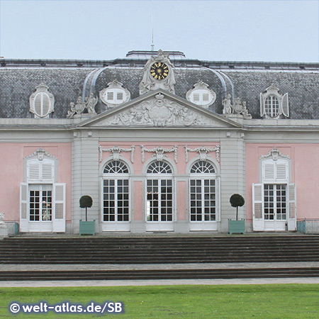 Main front of Benrath Palace - a Maison de Plaisance with beautiful park and museum, Düsseldorf-Benrath