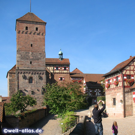 Heidenturm und Kaiserkapelle der Kaiserburg in Nürnberg