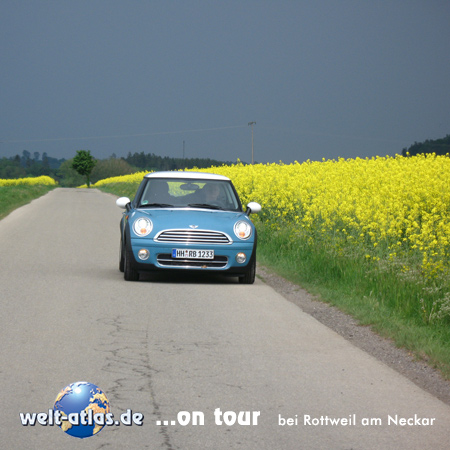 welt-atlas ON TOUR Rapeseed field near Rottweil, Baden-Württemberg