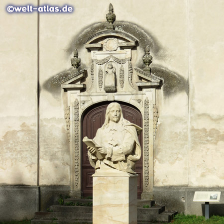 Otto von Schwerin, bust in front of the former Castle Church in Altlandsberg