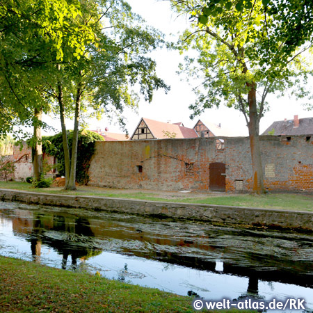 Stadtmauer von Perleberg, Brandenburg, DeutschlandErbaut im 14ten Jahrhundert