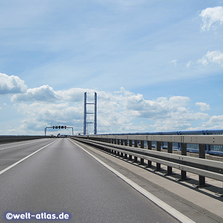 New Rügen Bridge crossing the Strelasund between Stralsund und Rügen